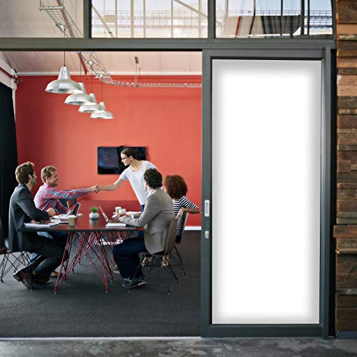 Dimexact Película Autoadhesiva Opaca y Ocultadora para Ventana y Cristales, Anti Miradas del Exterior, Blanco, Anchura 1,52 m, en Rollo