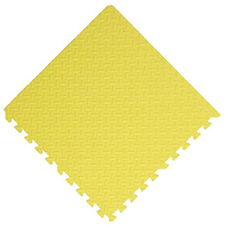 Cicilin EVA Foam Playmats Soft Baby Play Mats For Floor Protective Flooring, Jigsaws Puzzle Board Portable Foldable 10 Tiles(30 * 30 * 1.0cm) yellow