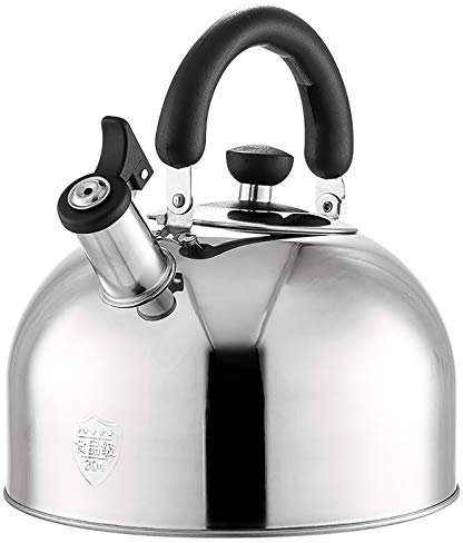 Tetera Tetera Moderna de Acero Inoxidable con silbido quirúrgico - Olla para la Parte Superior de la Estufa - Tetera de Acero Inoxidable con silbido para la Estufa