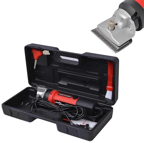 Tidyard Pferdeschermaschine Set 6-TLG für Pferde Rasierer Schermaschine Pferde Pferdeschermaschine Kohlebürste Schraubendreher Schmieröl Reinigungsbürste, 320W