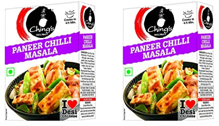 Chings M Paneer Chilli Masala 50g (Pack of 2) – Made from The Choicest Ingredients - Easy to Cook - Perfectly Blended