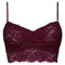 Snocks Spitzen BH - Damen Bustier Spitze, Ohne Bügel, Verstellbare Träger, Elastischer Bund - Angenehm Weiche Material, Sinnliches Design - Gr. M - Farbe Weinrot