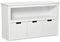 HOMCOM Aparador de Salón con 3 Cajones Extraíbles y Estantes Abiertos para Libros Juguetes Armario Auxiliar de Almacenamiento para Dormitorio Cocina 102x33x61,5 cm Blanco