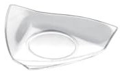 50 Piattino vela Bianco in plastica 85mm Finger Food Monoporzione Degustazione