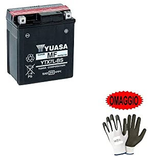 Compatible avec Piaggio Zip 4T (LBMCA21) 50 2018-2020 Batterie YUASA YTX7L-BS (FOURNIE SCELLÉE) Batteries 12V / 6AH pour Moto Scooter SPÉCIFICATIONS 115X72X132MM