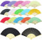Woohome 15 PCS Hand Fan Foldable Paper Fan for Dancing, Part, Picnic, Wedding Party Gift, Guest Favour Wedding Decoration (Multicolor)