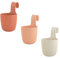 ENGELLAND 3 x Blumentopf zum Hängen, integriertes Drainagesystem, Farbmix: Terrakotta, Apricot, Beige, Ø 15 cm, Pflanztopf-Kübel, Hängetopf, widerstandsfähig, rund, wetterfest, Kunststoff
