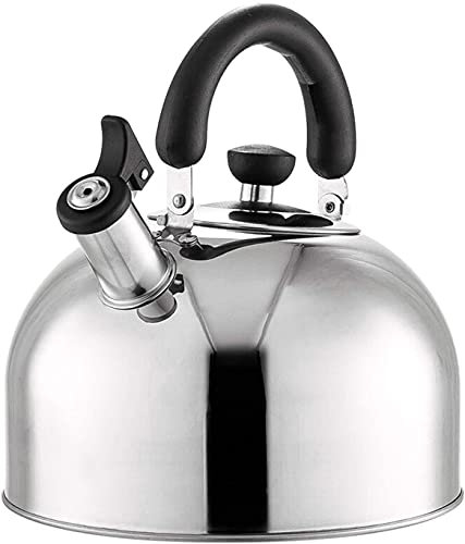 Pfeifkessel für Gaskochfeld 3/4 Pint Pfeife Große Kapazität Wasserkocher für kochendes Wasser Wasserkocher Edelstahl Schnellheizung Induktion Wasserkocher für Herd