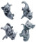 Jorzer 4 Stück Drachenskulptur Gartendeko für Draußen Drachen Figuren Garten Deko Gartendeko Drachen Deko Gartenstatuen