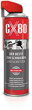 CX80 | Multifunktionsspray mit Duo-Spray-Applikator – gegen Rost, Feuchtigkeit, Quietschgeräusche und Verschmutzungen, für Werkstatt, Industrie und Haushalt | 500 ml