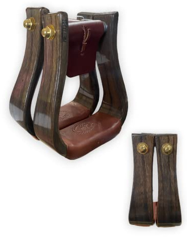 Nettles The Flatbottom Premium Western Stirrups Without Leveler- Distressed Grey, 2 Tread