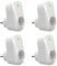 Shelly Plug 4er Pack Smart Home Stecker 110-230V, 16A, Digitales Steuern & Messen von Elektronischen Geräten per App & WLAN, Wifi Steckdose Kompatibel mit Alexa & Google Home, Messgerät mit Timer