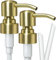 JASAI 2 Pack Royal Gold Soap Pump Replacement for Regular Mouth Dispenser, Durable 304 Stainless Steel Rustproof Pump for Hand Dish Soap Bottle