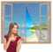 MagnéTique Moustiquaire Fenetre 80x100 cm MagnéTique Rideau De Fenetre Moustiquaire Fenetre Rideau Anti Mouche pour Couloirs Fenetres Gris Z