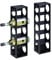 Relaxdays Étagère à vin pour 5 Bouteilles, Lot de 2, en Bambou, HxLxP : 53x14x12 cm, Cuisine et Bar, à Poser, Noir
