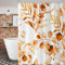 GCIREC Orange Eucalyptus Leaf Stall Shower Curtain, Orange Botanical Watercolor Plants Bathroom Curtain Bathtub Home Decor Waterproof Fabric Machine Washable mit 12 PCS Haken,180x200cm