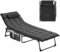 YITAHOME Bains de Soleil avec Coussin 190x68x31cm Chaise Longue Réglable en 4 Positions, Transat Jardin Exterieur avec Appui-tête et Latérale Capacité de Charge 200KG pour Jardin, Piscine, Noir