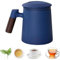 Tea Infuser Mug, Ceramic Cup With Loose Leaf Infuser, Porcelain Mug for Office and Home, Coffee, Milk (Blue)