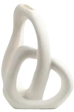 Vase Vase Nordique en Forme de cœur en céramique, for Cadeau de Mariage de la mariée, Herbe des Marais, Salon, Chambre à Coucher, décoration de la Maison, Noir et Blanc Vase Decoratif (Color : White