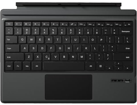 Qulose Surface Pro Bluetooth Keyboard with Precision Trackpad for Microsoft Surface Pro 7 Plus/Pro 7 / Pro 6 / Pro 5 / Pro 4 / Pro 3, Bluetooth 5.1, Ergonomic Rechargeable Battery