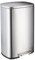 Kitchen Pedal Bin 50 Litre Waste Bin Soft Closing With Inner Bucket & Handle Rubbish Bin For Home Office Bathroom Garage Silver Steel (50 Litre Bin)