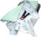 Medi Partners Einschlagdecke Baby Babyschale 100% Baumwolle für Sommer 85x85cm Kinderwagen Kuscheldecke universal Baby Decke Einschlagdecken Babydecke Buggy Autositz (‎Ozean mit Minzer Waffel)