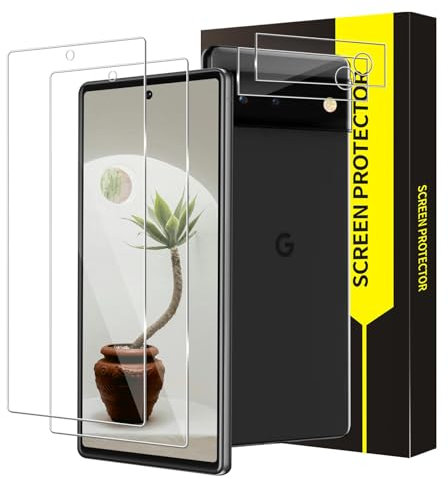 Bodyguard 2+2 Stück Schutzfolie für Panzerglas für Google Pixel 6A 5G, Sensitive Touch, 9H Härte, 2,5D-Abdeckung, Anti-Öl, Sensitive Touch Schutzglas, HD Klarsicht Pixel 6A Displayschutzfolie