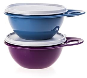 Generisch TW Maxi milian Schüssel 600 ml lila + blau Mixschüssel Rührschüssel Salatschüssel (inkl. 1x Schlüsselanhänger)