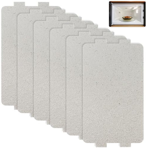6 Pezzi Foglio di Mica per Microonde Universale,Piastra di Mica 6.5 x 11.5 cm.Mica Piastre a Microonde.Protezione e Ricambi di Qualità Superiore per Forno a Microonde.Per Microonde e Forno