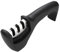 Manual Knife Sharpener - Professional Tungsten Carbide & Diamond-Coated Whetstone Tool for Kitchen Knives | Ergonomic Non-Slip Design | 20.5cm Black Kitchen Gadget (120g)