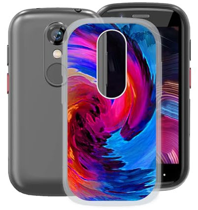 KJYFOANI Handyhülle für Unihertz Jelly 2e (3.00),Transparent Bumper Cover Stoßfeste Weiche Silikon TPU Protective Case,Ultra Dünn Kratzfest Schutzhülle Hülle für Unihertz Jelly 2e - XV44