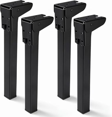 AMOJA 4 Stück Metall Tischbeine Klappbar 30 cm Selbstverriegelnde Klappbare Tischbeine für Camping-Tische DIY (4Pcs - 30cm)