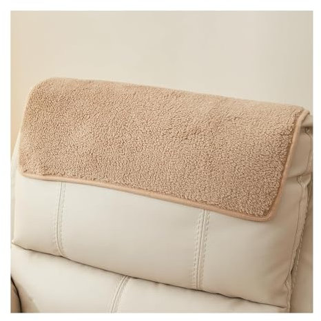 Armlehnenbezüge kopfschutz für sofa couch überzug u form xxl armbezug, sesselbezüge klein kopfstützenschutz abdeckung armlehnen organizer arm armrest cover armlehne bezug 19(Kamel,Kopfstütze 1 Stück)