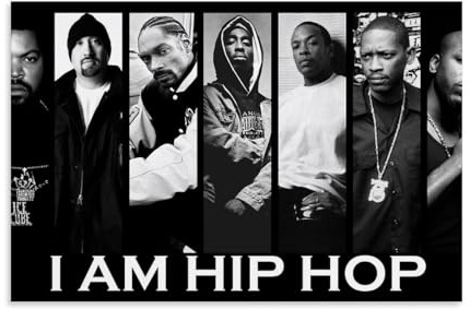 YUYUMEGDE Hip Hop Rap Legend Poster Dekorative Malerei Leinwand Wandkunst Wohnzimmer Poster Schlafzimmer Malerei,Wandkunst Bilddruck Moderne Familienzimmer Dekor 12x18inch(30x45cm)
