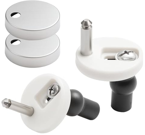 2PCS Toilet Seat Fixings Universal Toilet Seat Accessories Hinges Fittings Bathroom Accessories for WC Toilet Blind Holes