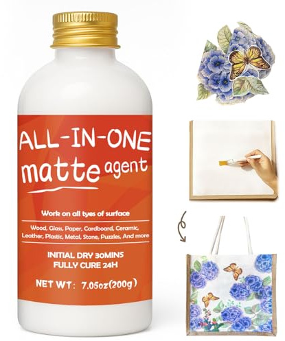 WAN2TLK Multi-Purpose Decoupage Glue 200g, Matte Sealer, Glue & Finish: All-in-One Craft Solution- Quick Dry, Easy Clean, for Wood, Paper, Fabric & More, Water-Based
