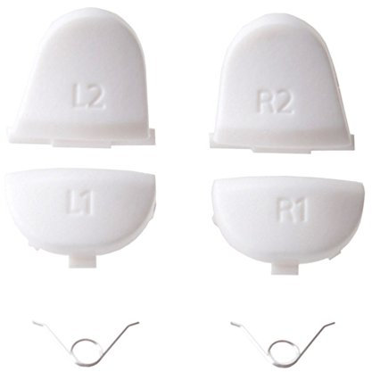 Ersatzteile L1 L2 R1 R2 Trigger Springs Tasten für Playstation 4 PS4 Controller - Weiss