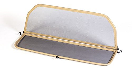 GermanTuningParts Windschott für Mercedes SL R107 2-Sitzer 1971-1989 - Klappbar - mit Schnellverschluss – Beige | Windabweiser | Windblocker | Wind Deflector