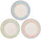 Bloomingville Assiettes à Soupe Emma - Assiette Creuse à Pâtes Couleur Ø 24 x H 4 cm, Rouge Bleu Vert, Céramique, Lot de 3, Capacité 400 ML