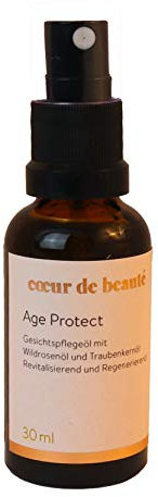 coeur de beauté - Bio Gesichtspflegeöl mit Wildrosenöl und Aprikosenkernöl - revitalisierende Pflege, vegan, bio, wirkt glättend & regenerierend für trockene und reife Haut