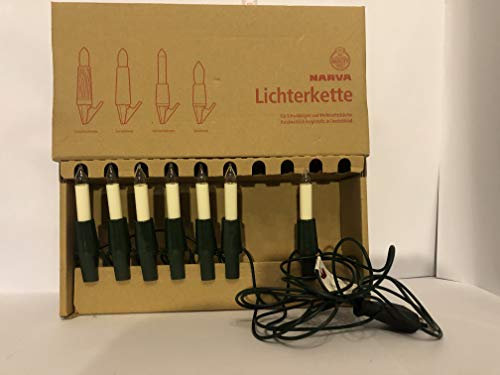 7er Schwibbogenkette mit Kleinschaftkerzen