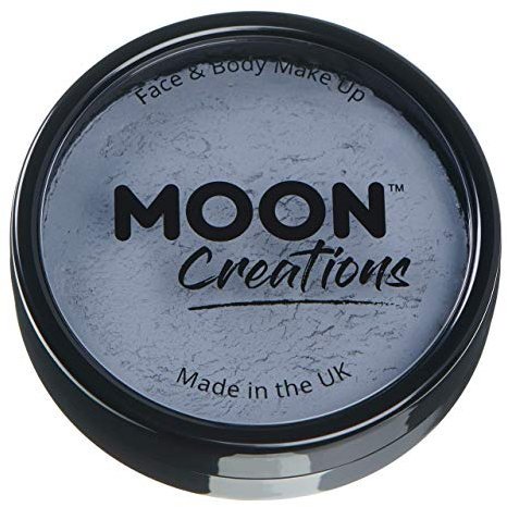 Moon Creations Maquillaje Facial y Corporal Profesional | Pintura de Color Profesional | Pintura Facial para Niños, Adultos, Disfraces, Festivales, Halloween Gris oscuro 36G