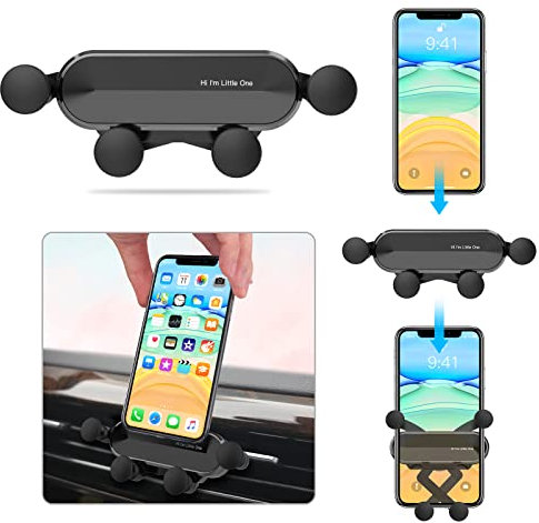 Ossky Support Téléphone Voiture Universel avec Rotation 360°, Support Smartphone Voiture Ventilation pour Samsung S20 / S10, Huawei, Oneplus, Xiaomi, Les Autres Smartphone et GPS