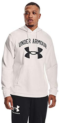 Under Armour Sweat à Capuche Rival Terry Big Logo pour Homme, Onyx Blanc (112)/Noir, XX-Large