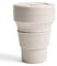 STOJO Faltbarer Kaffeebecher für unterwegs, 355 ml, wiederverwendbarer und faltbarer Silikon-Reisebecher mit Deckel, tragbar, Taschenformat, spülmaschinenfest, Haferbeige