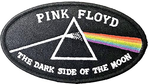 Pink Floyd Patch Dark Side Of The Moon Oval Black Border Black