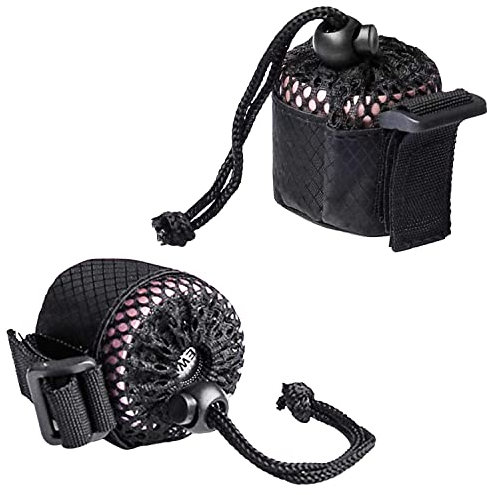 EWA 2PCS Mini Bluetooth Speaker Case, Carry Case A106 Speaker A109mini Speaker, Portable Travel Bag, Nylon Mini Travel Case also Suitable for USB Cable and Accessories (Black, 2PCS)