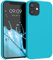 kwmobile Handyhülle für iPhone 12 mini Hülle, für iPhone 12 mini Case - Hülle Silikon - kabelloses Laden - Cool Glacier