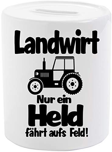 EZYshirt® Luckja Landwirt nur EIN Held fährt aufs Feld Spardose | Kaffekasse