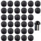 LEZED Embout Bouchons pour Tube de Chaise Rond Noirs - Protection Caoutchouc pour Pied de Chaise - 32 Pièces (19mm)
